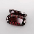 Natural Rhodolite garnet - fine cushion pair 22.71 Carats Purplish Red Cushion 17x9 mm Loose Gemstone - Image 1