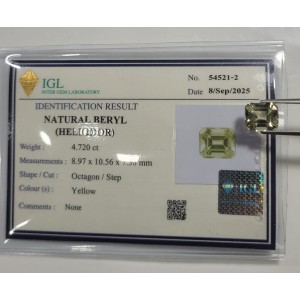 Heliodor - Beryl  4.72cts - 11x9mm Heliodor - Beryl  4.72cts - 11x9mm
