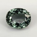 Natural Tourmaline 8.72 Carats Ash Green Oval 14x12 mm Loose Gemstone - Image 1