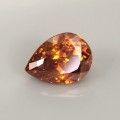Natural Sphalerite 6.31 Carats Fire Orange Pear 13x10 mm Loose Gemstone - Image 1