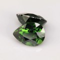 Natural Certified chrome diopside pair 3.18 Carats Chrome Green Pear 9x6 mm Loose Gemstone - Image 3
