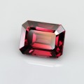 Natural Rhodolite garnet 4.36 Carats Vivid Red Emerald Cut 10x8 mm Loose Gemstone - Image 2