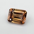 Natural Zircon 3.11 Carats Cognac Emerald Cut 8x7 mm Loose Gemstone - Image 2