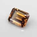 Natural Zircon 3.11 Carats Cognac Emerald Cut 8x7 mm Loose Gemstone - Image 3