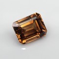 Natural Zircon 3.11 Carats Cognac Emerald Cut 8x7 mm Loose Gemstone - Image 6