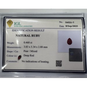 ruby unheated  0.46cts - 5x4mm