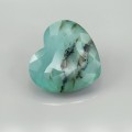 Natural Peru opal - dendrites 12.22 Carats Paraiba Blue Green Heart  19x17 mm Loose Gemstone - Image 7