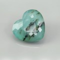 Natural Peru opal - dendrites 12.22 Carats Paraiba Blue Green Heart  19x17 mm Loose Gemstone - Image 1