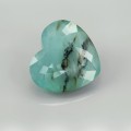 Natural Peru opal - dendrites 12.22 Carats Paraiba Blue Green Heart  19x17 mm Loose Gemstone - Image 5