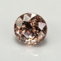 Natural Zircon 2.88 Carats Champagne Round 7x6 mm Loose Gemstone - Image 3