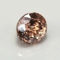 Natural Zircon 2.88 Carats Champagne Round 7x6 mm Loose Gemstone - Image 1