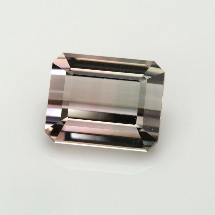 Natural Tourmaline bi-color 2.39 Carats Baby Pink to Champagne Emerald 8x7 mm Loose Gemstone - Image 2
