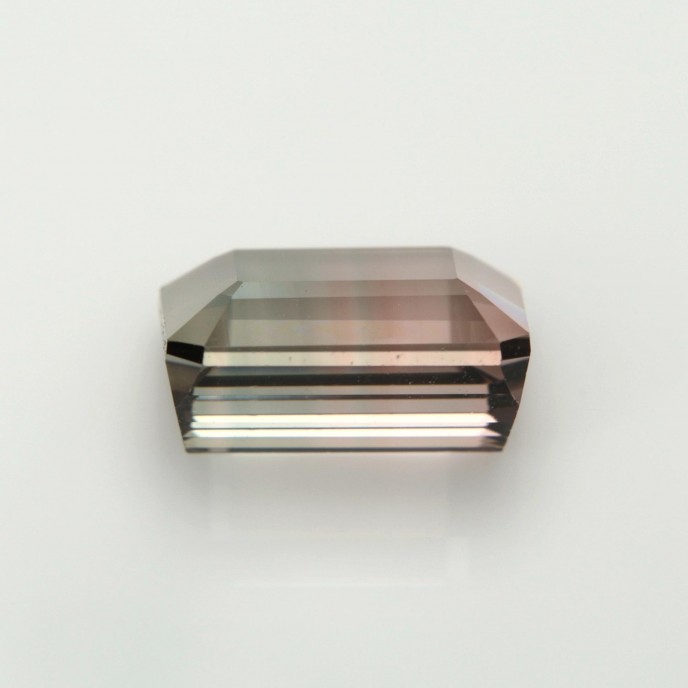 Natural Tourmaline bi-color 2.39 Carats Baby Pink to Champagne Emerald 8x7 mm Loose Gemstone - Image 4