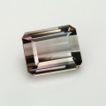Natural Tourmaline bi-color 2.39 Carats Baby Pink to Champagne Emerald 8x7 mm Loose Gemstone - Image 6