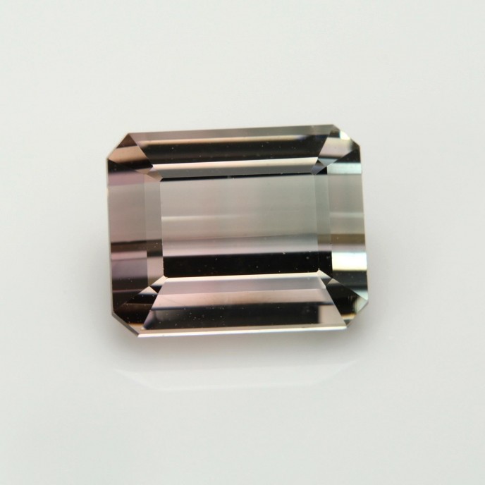 Natural Tourmaline bi-color 2.39 Carats Baby Pink to Champagne Emerald 8x7 mm Loose Gemstone - Image 7