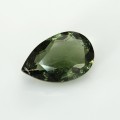 Natural Moldavite - 100 % Authentic 4.03 Carats Moss Green Pear 14x9 mm Loose Gemstone - Image 7