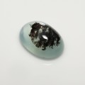 Natural Dendritic opal 3.70 Carats Sea Blue Green Oval Cabochon 14x10 mm Loose Gemstone - Image 4