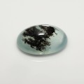 Natural Dendritic opal 3.70 Carats Sea Blue Green Oval Cabochon 14x10 mm Loose Gemstone - Image 1