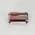 Natural Tourmaline bi-color 3.47 Carats Pink to Champagne Emerald 11x6 mm Loose Gemstone - Image 2