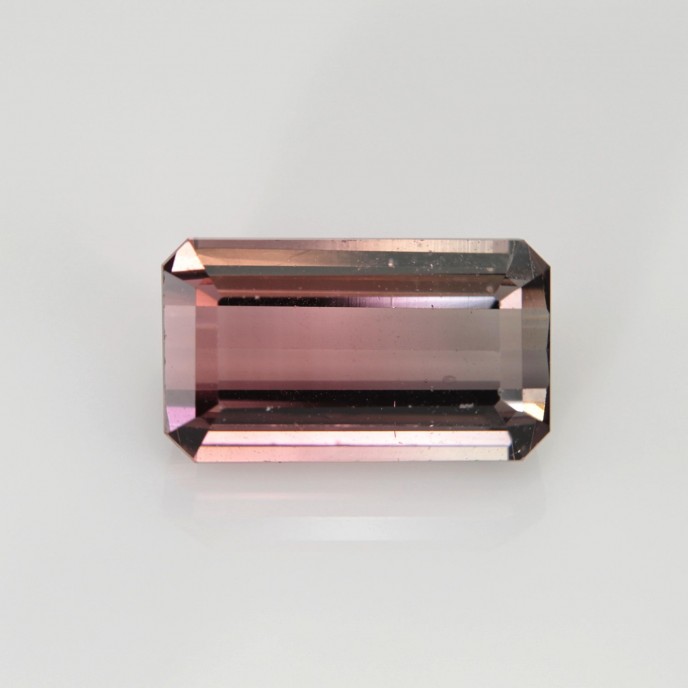 Natural Tourmaline bi-color 3.47 Carats Pink to Champagne Emerald 11x6 mm Loose Gemstone - Image 2