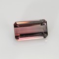 Natural Tourmaline bi-color 3.47 Carats Pink to Champagne Emerald 11x6 mm Loose Gemstone - Image 7