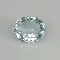 Natural Aquamarine 7.51 Carats Very Light Ice Blue Oval 14x12 mm Loose Gemstone - Image 1