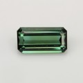 Natural Tourmaline 2.15 Carats Vivid Green Emerald Cut 10x5 mm Loose Gemstone - Image 1