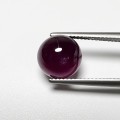 Natural Rhodolite Garnet Mild Star 7.86 Carats Purplish Pink Round Cabochon 10x7 mm Loose Gemstone - Image 1