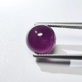 Natural Rhodolite Garnet Mild Star 7.86 Carats Purplish Pink Round Cabochon 10x7 mm Loose Gemstone - Image 3