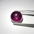 Natural Rhodolite Garnet Mild Star 7.86 Carats Purplish Pink Round Cabochon 10x7 mm Loose Gemstone - Image 4