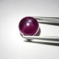 Natural Rhodolite Garnet Mild Star 7.86 Carats Purplish Pink Round Cabochon 10x7 mm Loose Gemstone - Image 2