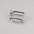 Natural Tourmaline - acrolite 1.80 Carats White Emerald Cut 8x6 mm Loose Gemstone - Image 7