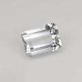 Natural Tourmaline - acrolite 1.80 Carats White Emerald Cut 8x6 mm Loose Gemstone - Image 1