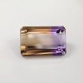 Natural Ametrine 32.61 Carats Purple to Yellow Emerald Cut 24x16 mm Loose Gemstone - Image 3