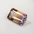 Natural Ametrine 32.61 Carats Purple to Yellow Emerald Cut 24x16 mm Loose Gemstone - Image 1