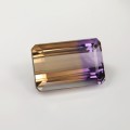 Natural Ametrine 32.61 Carats Purple to Yellow Emerald Cut 24x16 mm Loose Gemstone - Image 7