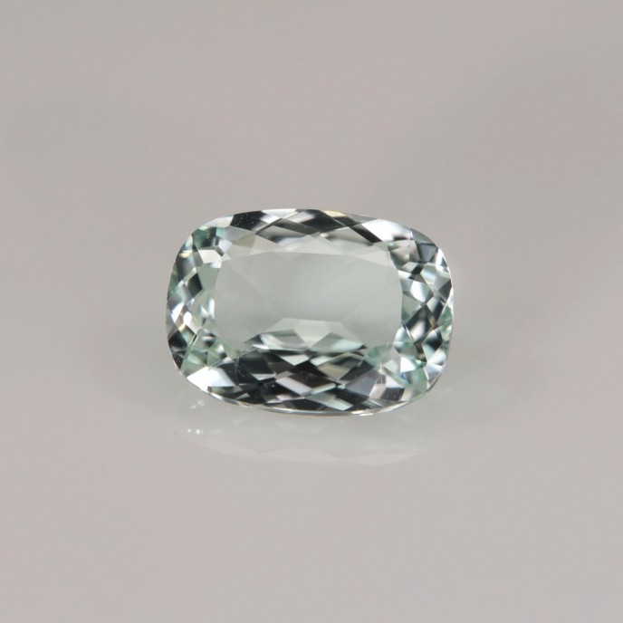 Natural Montebrasite 1.33 Carats Baby Blue Green Cushion 8x6 mm Loose Gemstone - Image 1