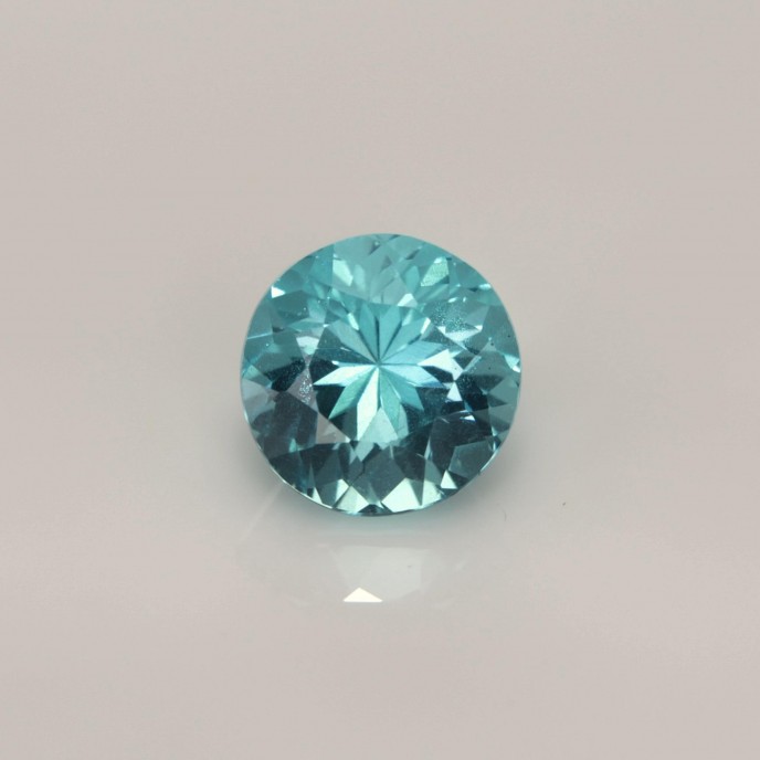 Natural Apatite 1.87 Carats Paraiba Blue Green Round 7x6 mm Loose Gemstone - Image 1