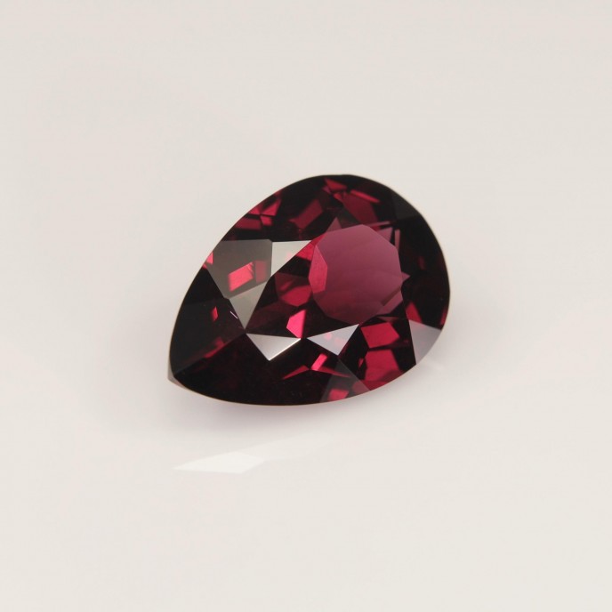 Natural Rhodolite Garnet 5.87 Carats Vivid Purplish Pink Pear 14x10 mm Loose Gemstone - Image 1