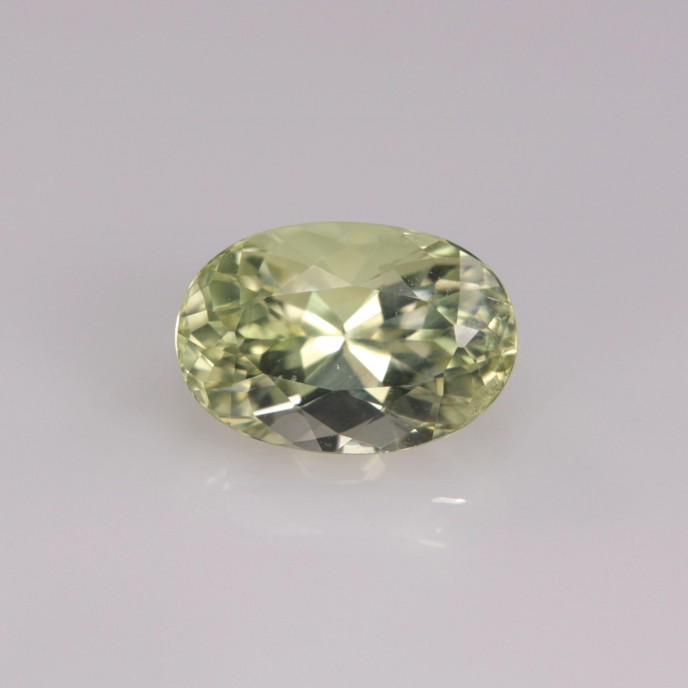 Natural Amblygonite 1.46 Carats Yellowish Green Oval 8x6 mm Loose Gemstone - Image 1