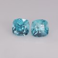 Natural Apatite Pair 2.24 Carats Paraiba Blue Green Antique Cushion 6x6 mm Loose Gemstone - Image 7