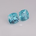 Natural Apatite Pair 2.24 Carats Paraiba Blue Green Antique Cushion 6x6 mm Loose Gemstone - Image 5