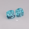 Natural Apatite Pair 2.24 Carats Paraiba Blue Green Antique Cushion 6x6 mm Loose Gemstone - Image 6