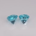 Natural Apatite Pair 2.24 Carats Paraiba Blue Green Antique Cushion 6x6 mm Loose Gemstone - Image 4