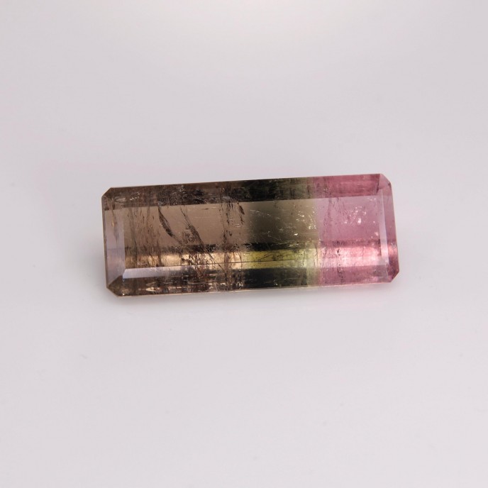 Natural Tourmaline Tri Color 31.20 Carats Multicolor Emerald 34x13 mm Loose Gemstone - Image 7