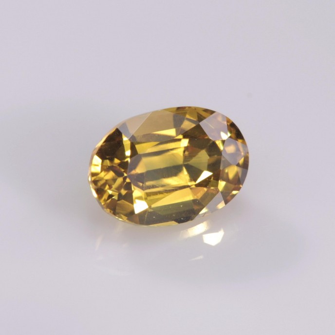 Natural Sapphire 1.46 Carats Golden Yellow Oval 7x5 mm Loose Gemstone - Image 1