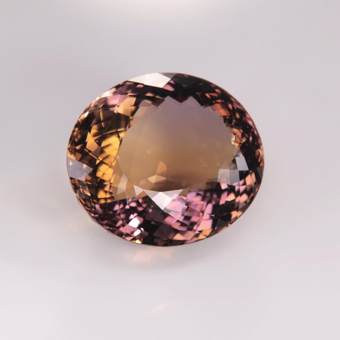Natural Ametrine 102.51 Carats Purple Yellow Oval 33x28 mm Loose Gemstone - Image 6