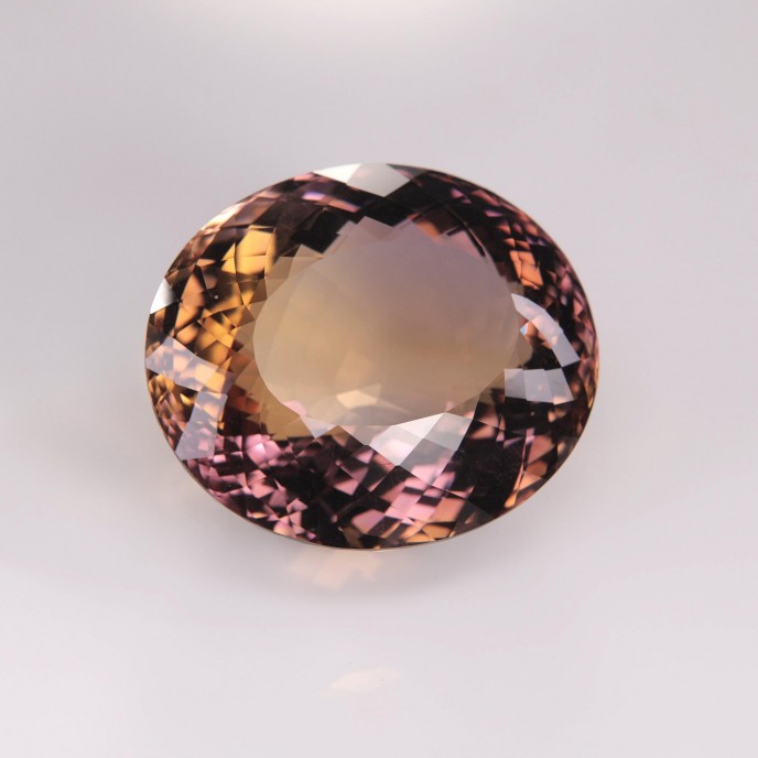 Natural Ametrine 102.51 Carats Purple Yellow Oval 33x28 mm Loose Gemstone - Image 7
