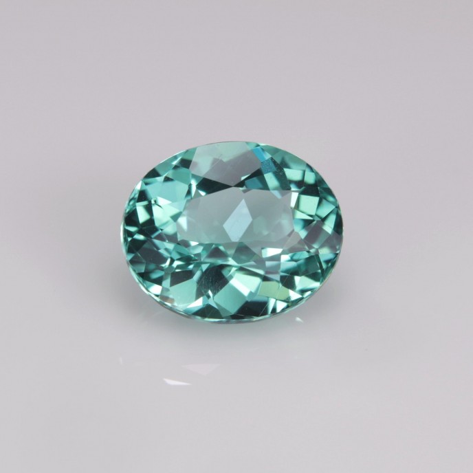 Natural Apatite 1.63 Carats Paraiba Blue Green Oval 8x7 mm Loose Gemstone - Image 1