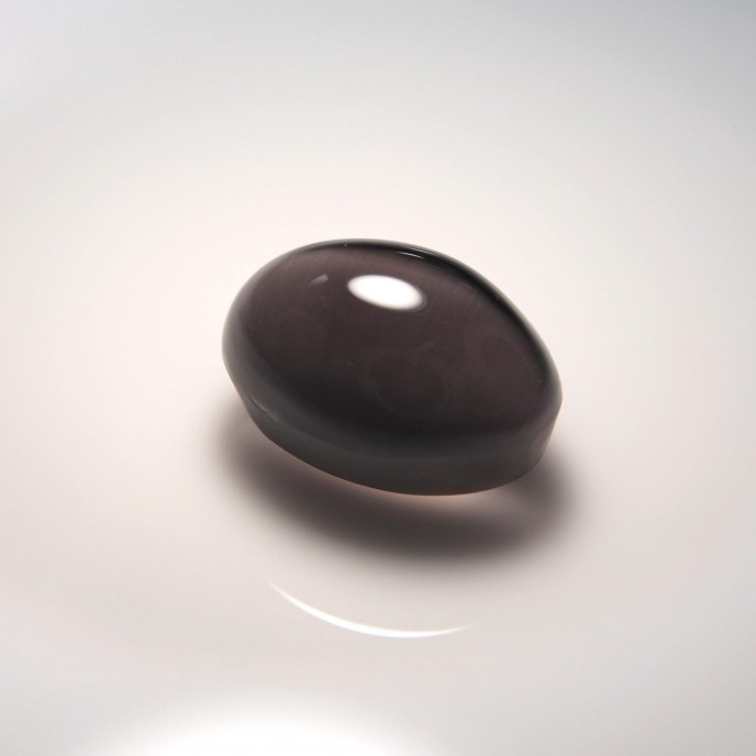 Natural Sillimanite Cat’s Eye 7.46 Carats Ash Purple Oval Cabochon 12x9 mm Loose Gemstone - Image 6